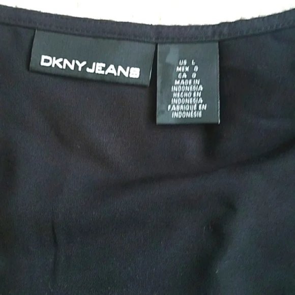 DKNY Sleeveless Camo Drawstring-Waist Jumpsuit in Blue & Black Sz L - Picture 9 of 14